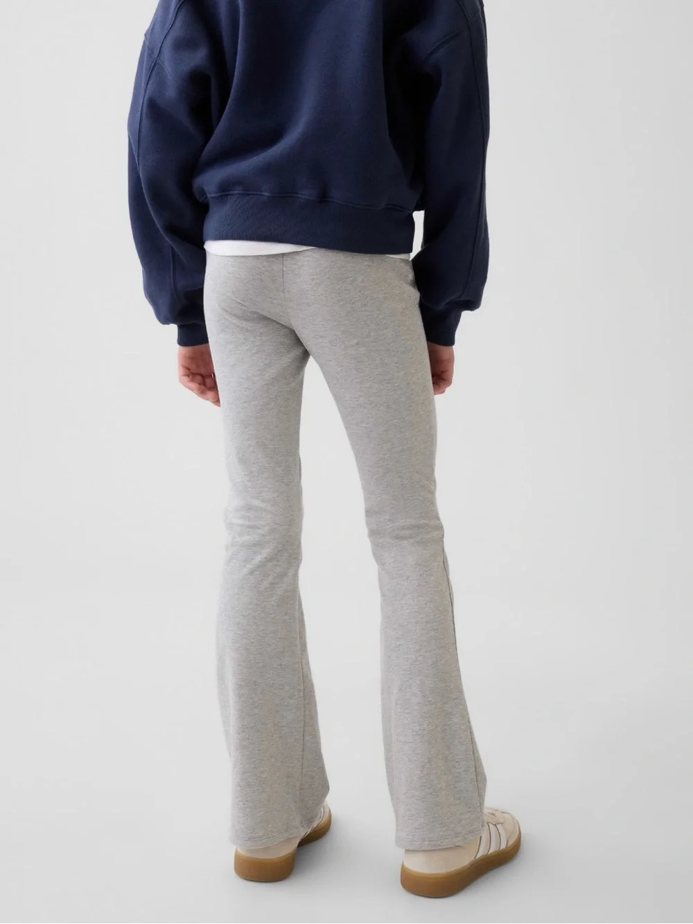 🩶 3 Pairs GAP Kids Light Heather Gray Flared Leggings